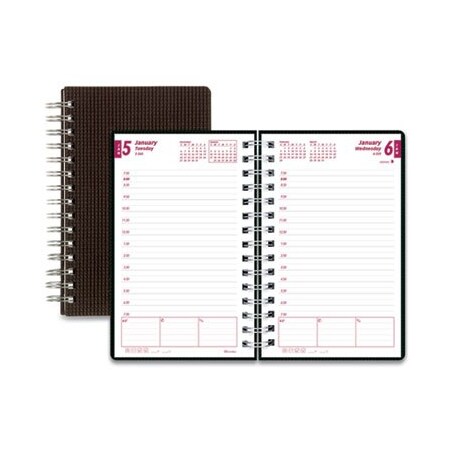 Rediform Brownline, DURAFLEX DAILY PLANNER, 8 X 5, BLACK, 2021 CB634VBLK